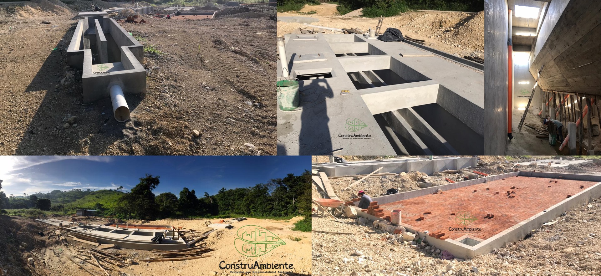 Supervisión de la construcción de una PTAR en Dolores, Petén.